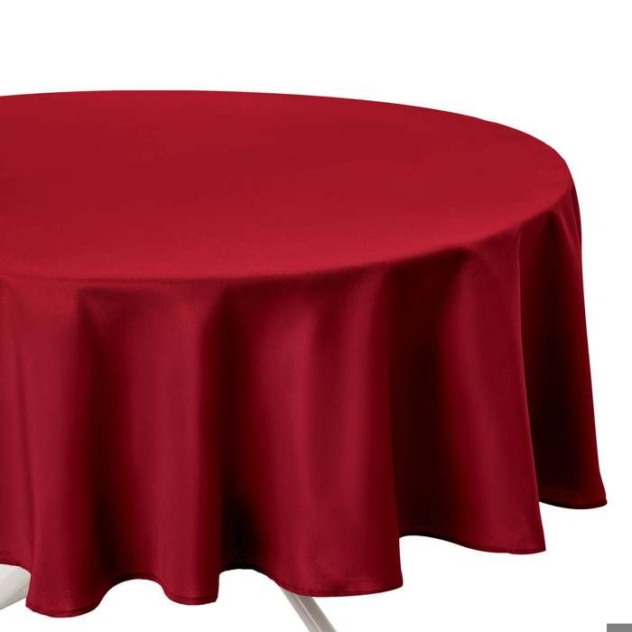 Nappe ronde (D180 cm) Uni Rouge