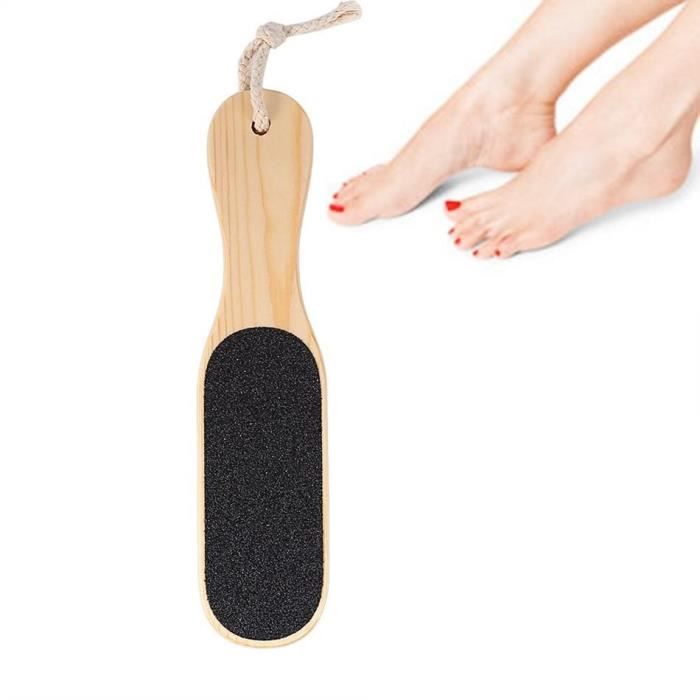 ENERGY01 Lime à pied avec manche en bois pour talons, râpe à callosités - Outil professionnel de soin des pieds