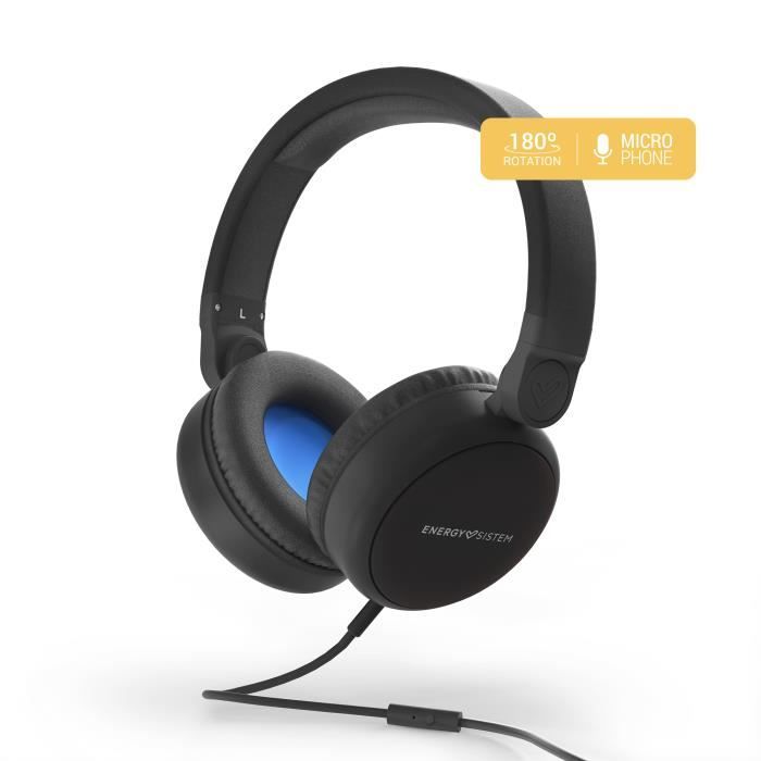 Energy Sistem Casque avec Microphone Style 1 Noir