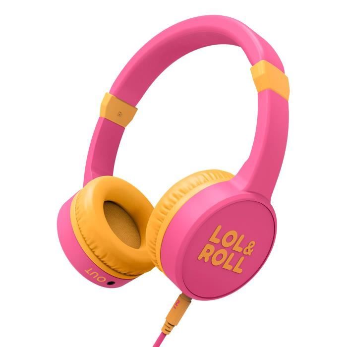 Casque enfant Energy Sistem Lol&Roll Pop Kids - Volume max 85 dB - Microphone - Rose
