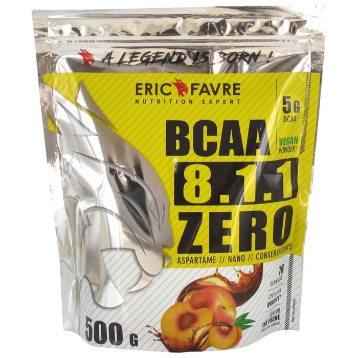 BCAA vegan Eric Favre - BCAA 8.1.1 Zero Vegan - Ice Tea Peach 500g