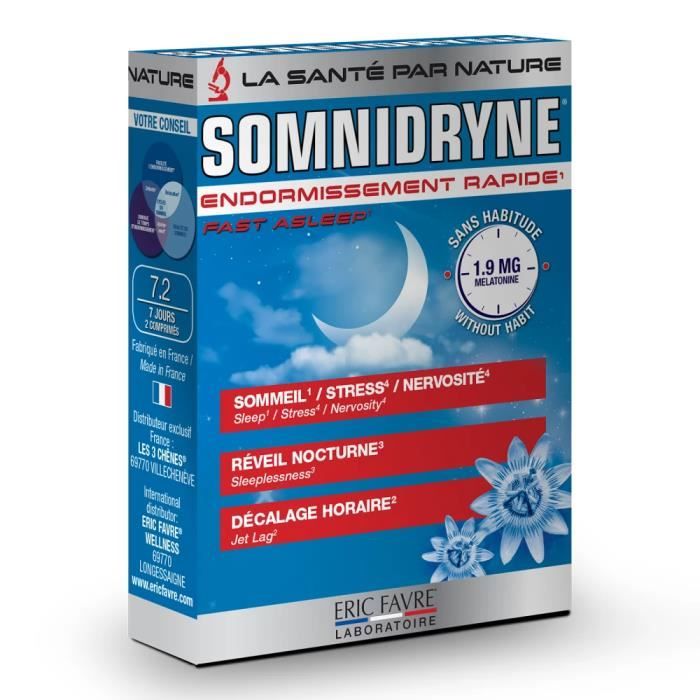 15 Comprimés - Eric Favre Somnidryne Formule Endormissement Rapide