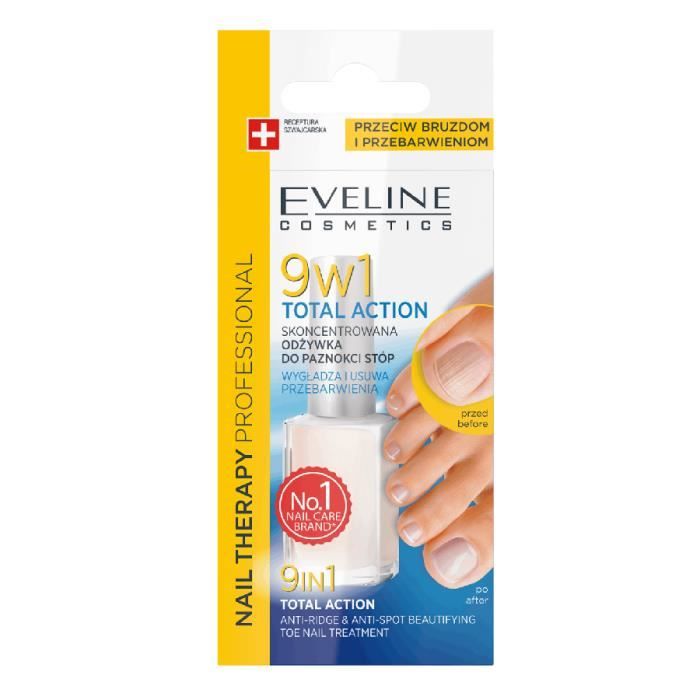 Eveline Nail Therapy 9 en 1 Soin Concentré pour Ongles Action Totale 12 ml