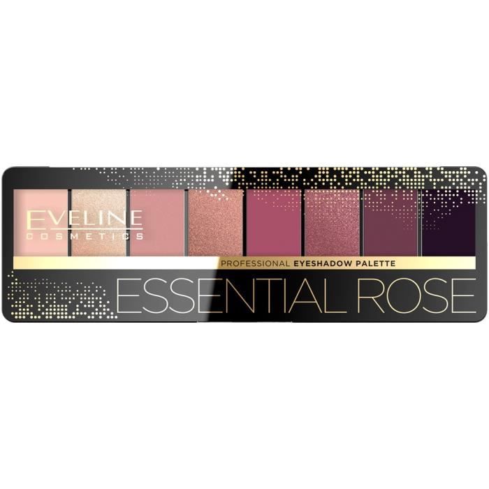 Fard à paupières - EVELINE COSMETICS - Palette 05 Rose essentielle - 9,6g - 3 ombres brillantes - 5 ombres mates