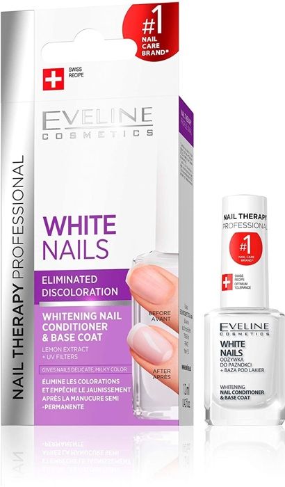 Eveline Cosmetics Nail Vernis à ongles 3 in 1, effet blanchissant, 12ml