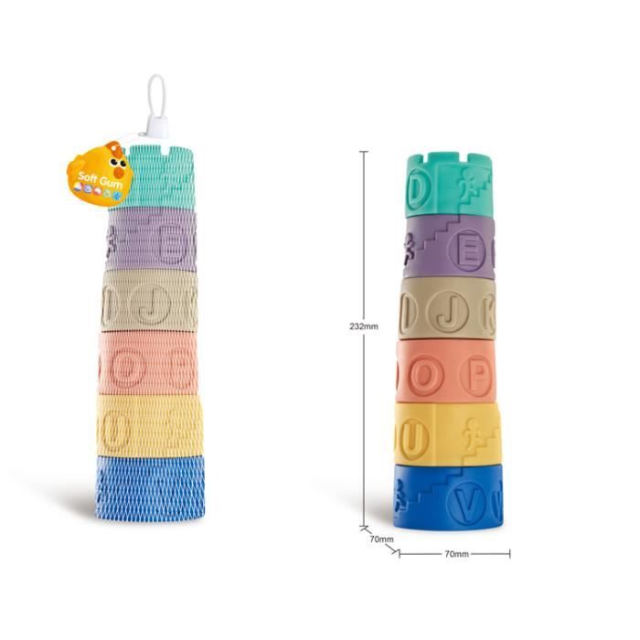 Eveil Montessori - Tour d'empilage - Jeux d'éveil pour bébé - Dès 18 mois