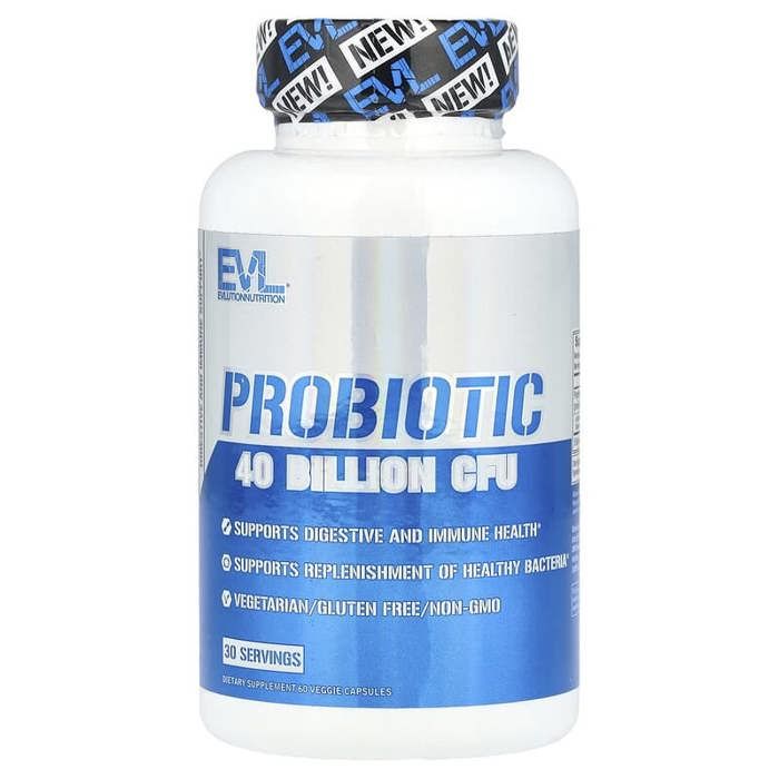 Evlution Nutrition Probiotique 60 Perles Probiotiques à Libération Quotidienne - 1.125 Milliards de CFU par Portion