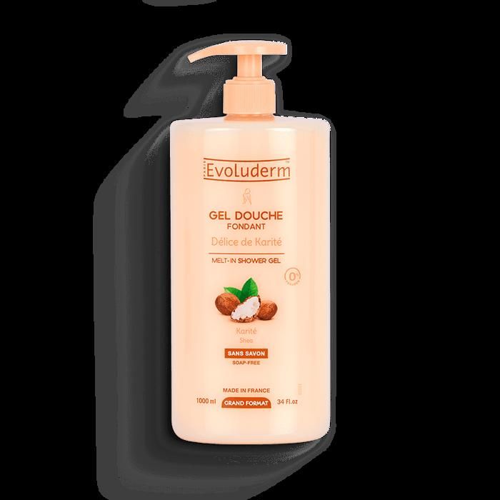 Evoluderm - Gel Douche Onctueux Karité & Lait d'Amande Douce - 1L