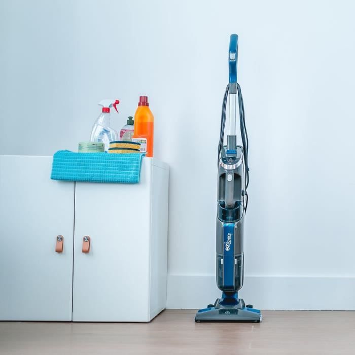 Balai Aspirateur vapeur - EZICLEAN - CYCLOSTEAM P310 - 1800 W - 35 g/min - 1 L - Noir & Bleu