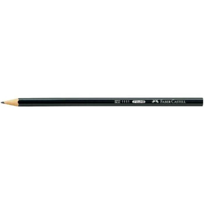 Crayon - Faber-Castell - 1111 - Mine HB - Couleur Noir - Lot de 12