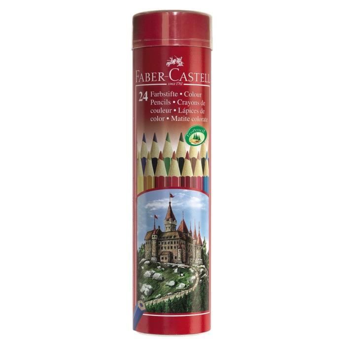 FABER-CASTELL 24 Crayons couleur Castle