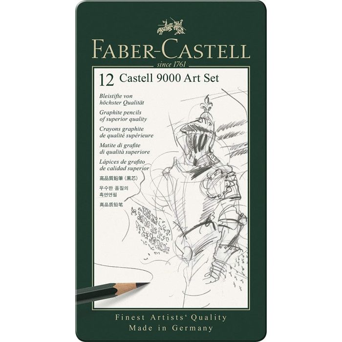FABER-CASTELL 12 Crayons Graphite Castell 9000 Art