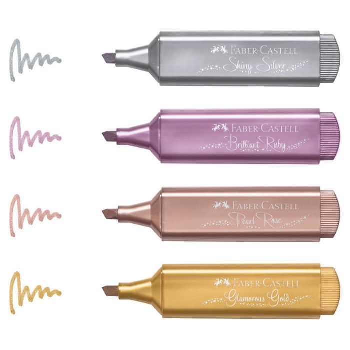 Surligneur TEXTLINER 1546 Metallic, étui de 4