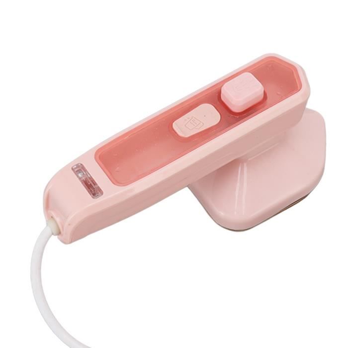 Micro fer à vapeur Fer à Vapeur, ABS Micro Steam Iron Portable Léger pour la Chambre electromenager vapeur Vert Rose