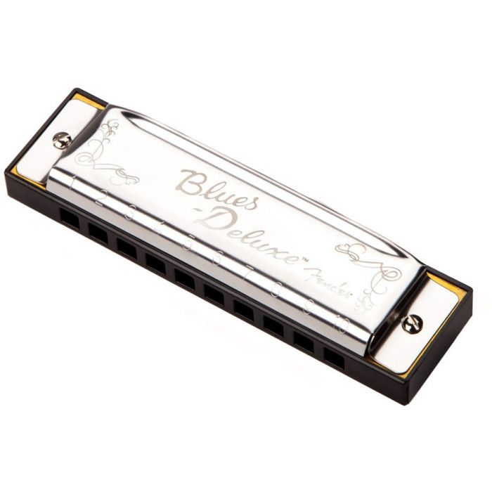 Harmonica diatonique - Fender - Blues Deluxe - 10 trous - Métal chromé - Tonalité Do