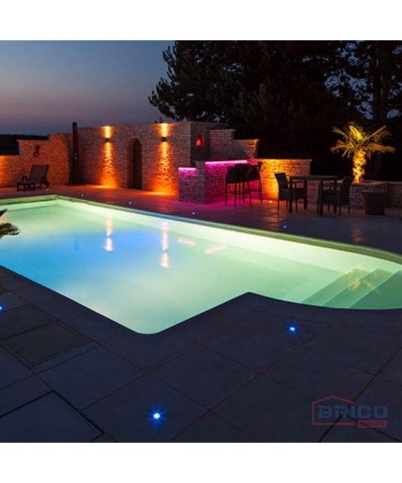 Projecteur Led piscine blanc, RGB, 6W