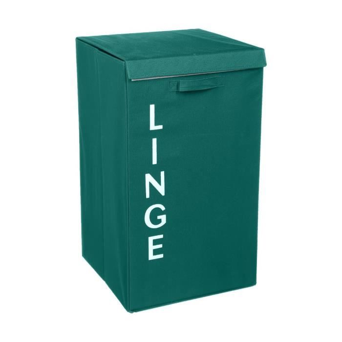 Five - Panier à linge ecriture vert L, 36 x P, 36 x H, 63 cm Vert