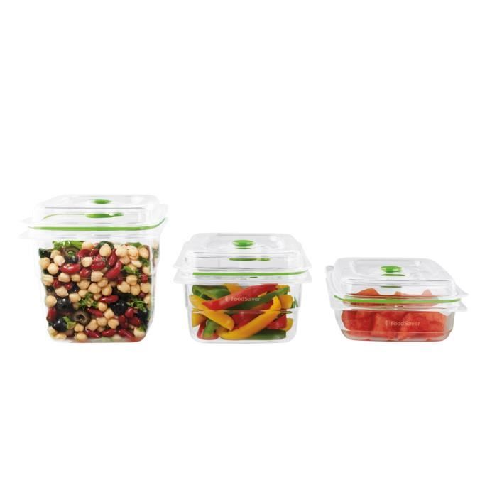 Foodsaver - lot de 3 boîtes pour appareil sous vide - ffc020x