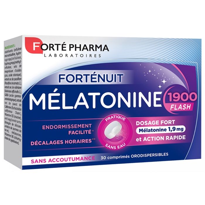 Forté Pharma Forténuit Mélatonine 1900 Flash - 20 Comprimés Orodispersibles
