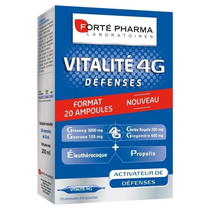 Forté Pharma Vitalité 4G Défenses 20 ampoules