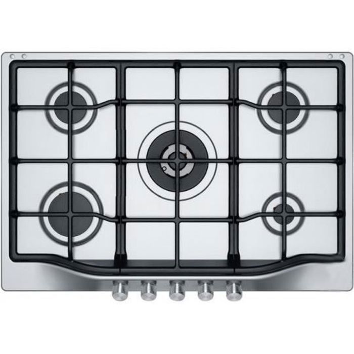 Franke FHTL 755 4G TC XS C, Intégré, Cuisinière à gaz, Acier inoxydable, Acier inoxydable, Au milieu, Noir