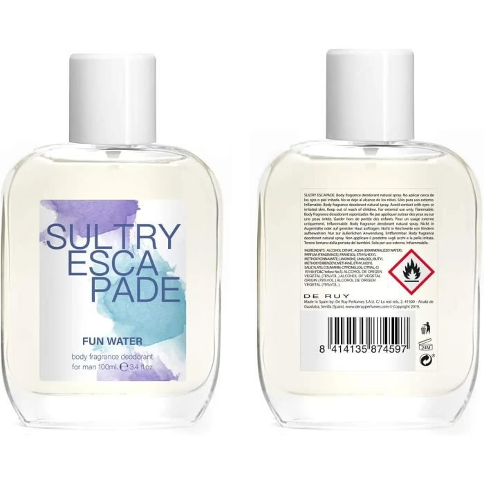 EAU DE TOILETTE FUN WATER SULTRY ESCAPADE MAN EDT 100ML