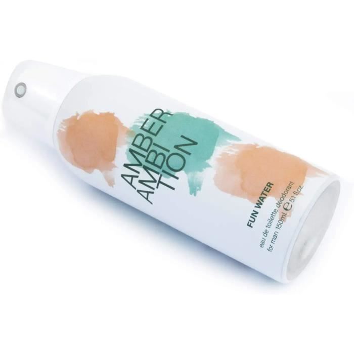 SPRAY-DÉODORANT  FUN WATER AMBER AMBITION MEN DEO 150ML