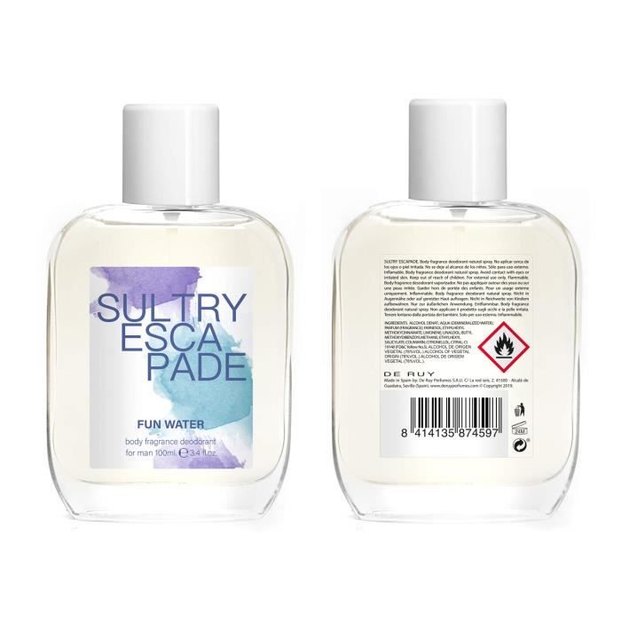 SPRAY-DÉODORANT FUN WATER SULTRY ESCAPADE MAN DEO 150ML