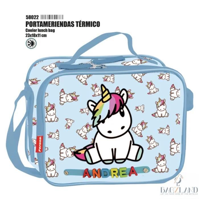 Sac repas isotherme Unicorn letters