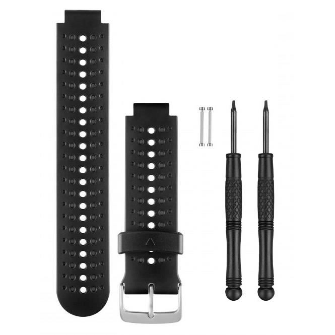 Bracelet de remplacement Forerunner 25 - GARMIN - Noir et gris - Silicone - Fermoir à boucle