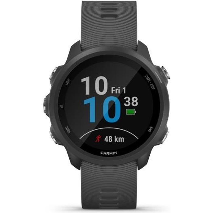 Garmin Forerunner 245 -  Montre connectée sport - Fonction Garmin Coach - GPS / Wifi intégré - Gris foncé