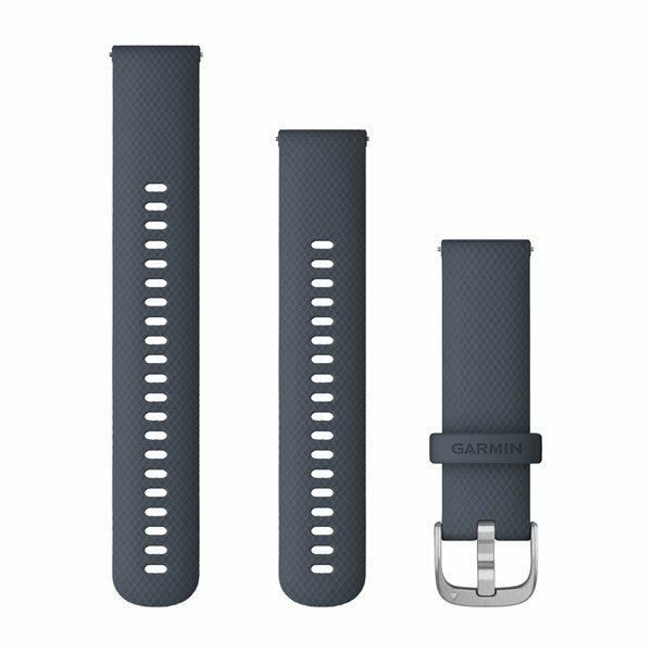 Bracelet de montre en silicone Garmin Quick Release (22 mm) - bleu gris - TU