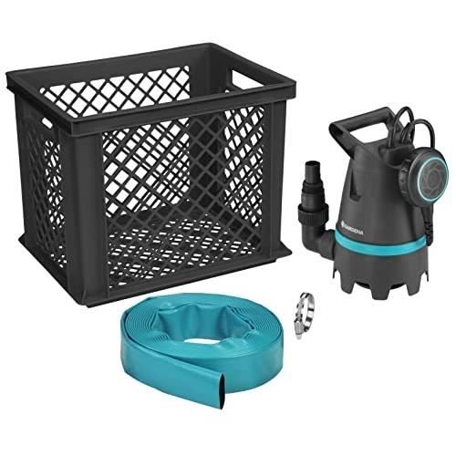 Pompe submersible - GARDENA - 10 500 l/h - Hauteur de refoulement 6m - Kit tuyau plat inclus