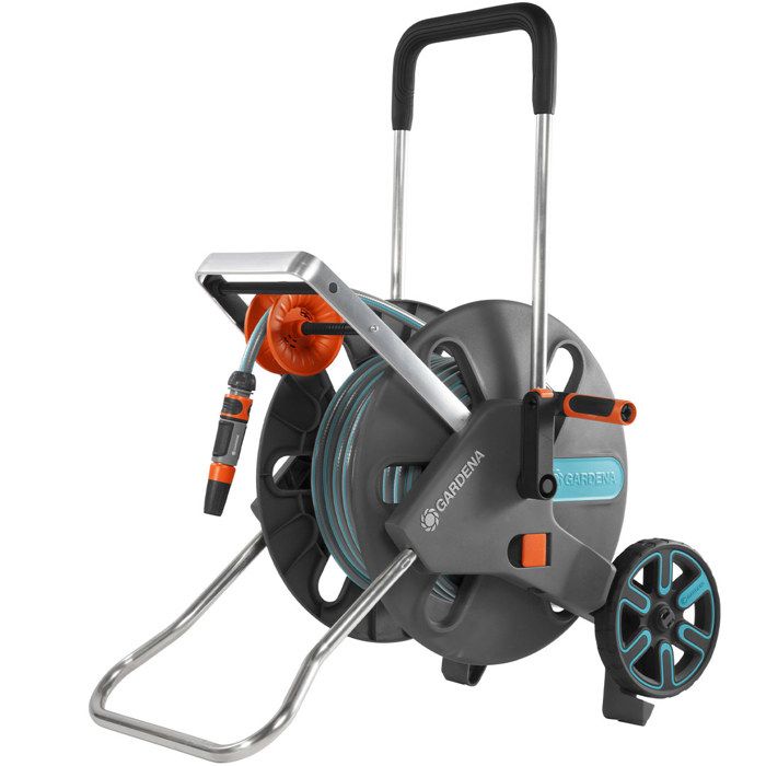 Gardena - Tuyau d'arrosage 50 m avec chariot dévidoir AquaRoll L Easy