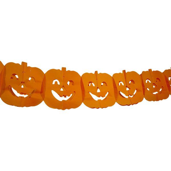 Guirlande citrouille Halloween - Marque - 4m - Ininflammable - Orange