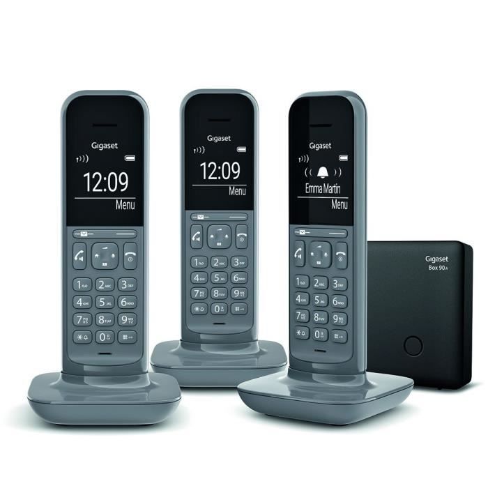 GIGASET Téléphone Fixe CL390 A Trio Gris foncé