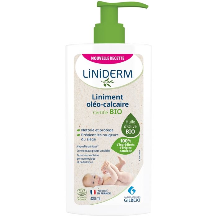 Gilbert Liniderm Liniment Certbio Fp 480 ml Pompe