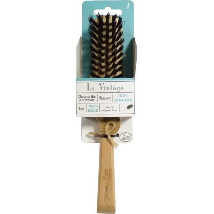 Glamour Studio Brosse cheveux en bois empoilage sanglier