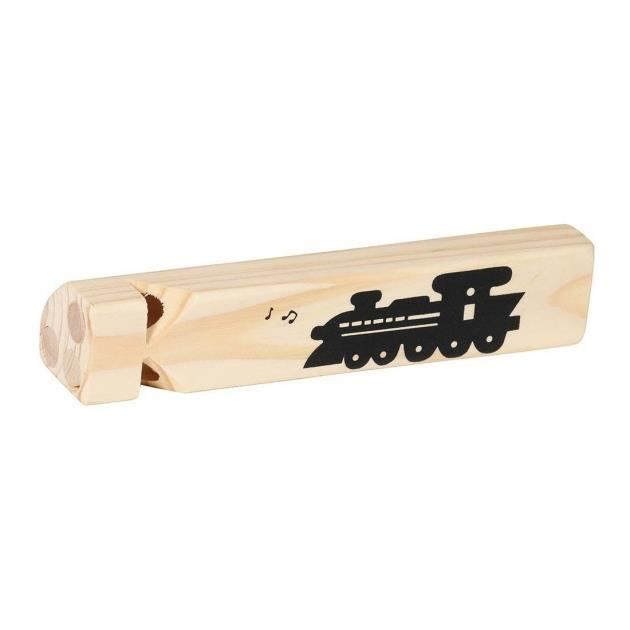 GOKI Flûte de train - L18cm - 3 tons - Bois,