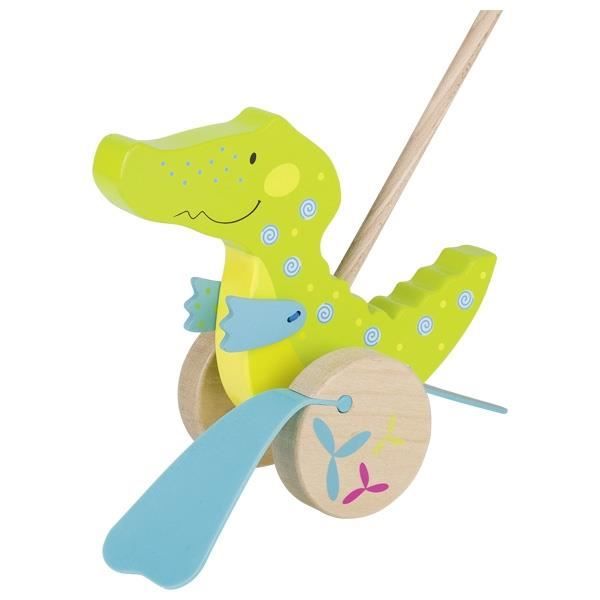 Jouet à pousser pour enfant - GOKI - Crocodile Susibelle - Bois