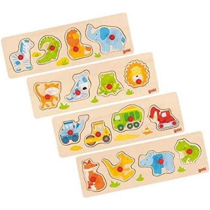 Goki - Powerdisplay II, puzzles à encastrements - Jeux Educatifs - Dès 3 ans