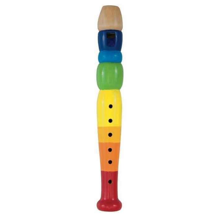 GOKI Flûte à bec Arc en ciel - L20cm - Bois