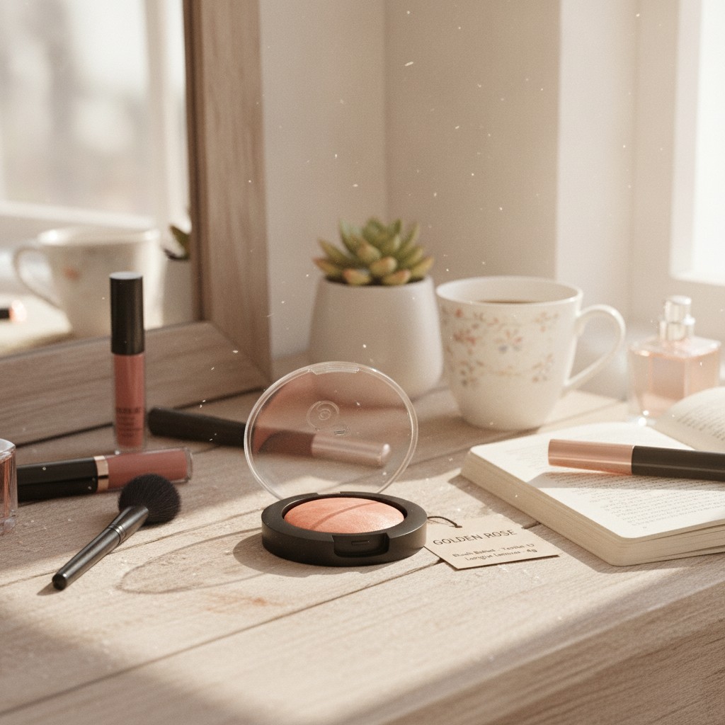 Blush - GOLDEN ROSE - Blush Baked - Teinte 12 - Longue tenue - 4g - Marjane Mall - Image 2