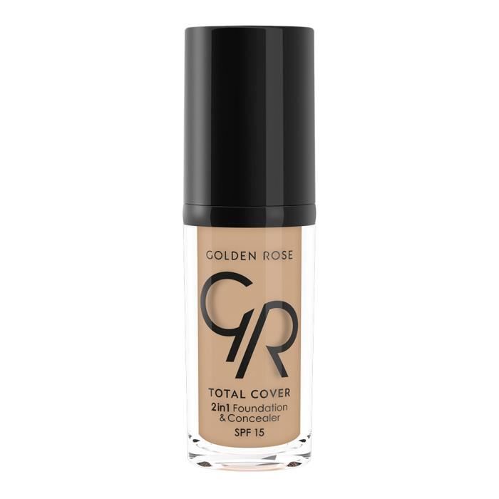 Fond de teint 2 en 1 - Total Cover - N06 Taupe Médium - 30 ml - Tous types de peau - Beige