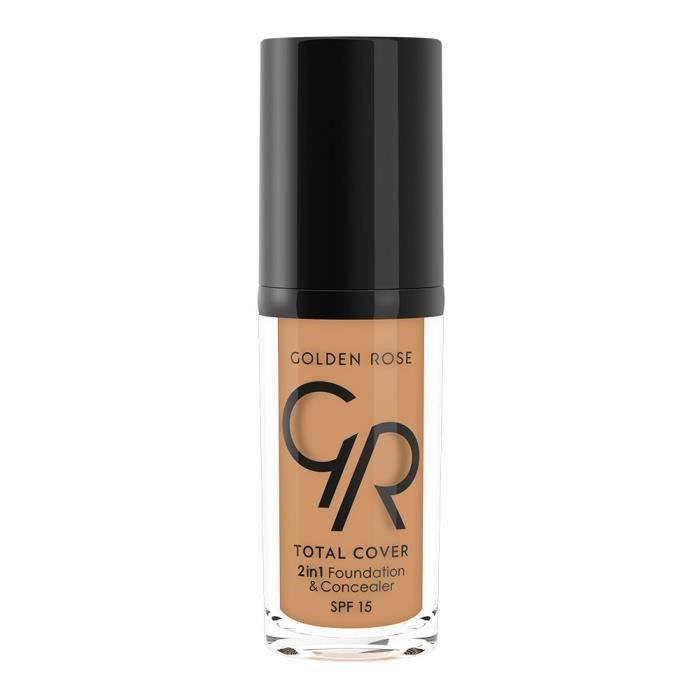 Fond de teint et correcteur 2 en 1 - Total Cover - N19 Caramel Foncée