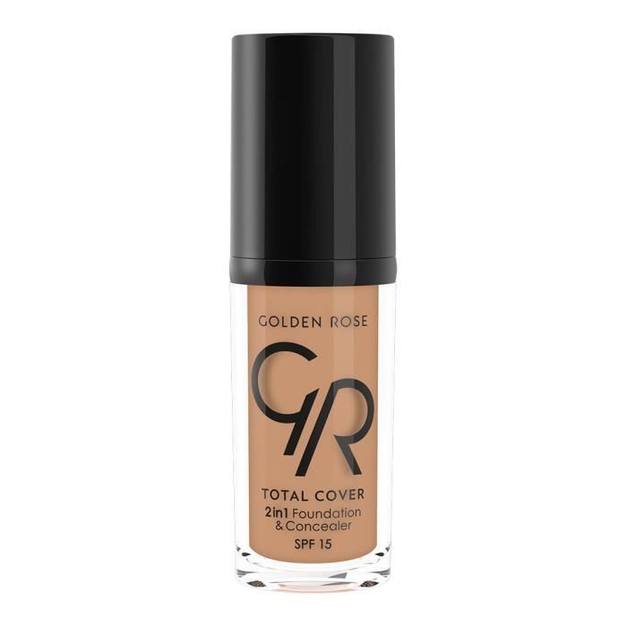 Fond de teint 2 en 1 - Total Cover - N20 Tan Foncée - 30 ml - Tous types de peau - Beige
