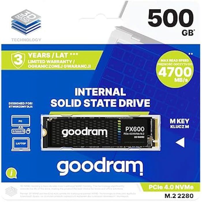 Disque Dur - GOODRAM - Estándar - Multicolore - 10 x 10 x 3 cm - Référence S0237072