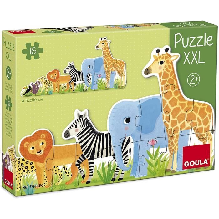 Goula - Puzzle xxl : jungle - Jeux Educatifs - Dès 3 ans