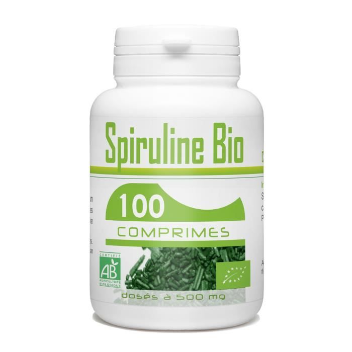 Spiruline Bio Ecocert de l'île de Hainan - 100 comprimés