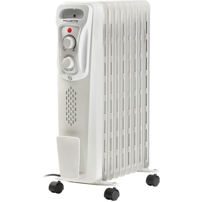 ROWENTA Convecteur Bain d’Huile Intensium - 2000 W - Chauffage jusqu’à 25 m² - Thermostat variable - Blanc